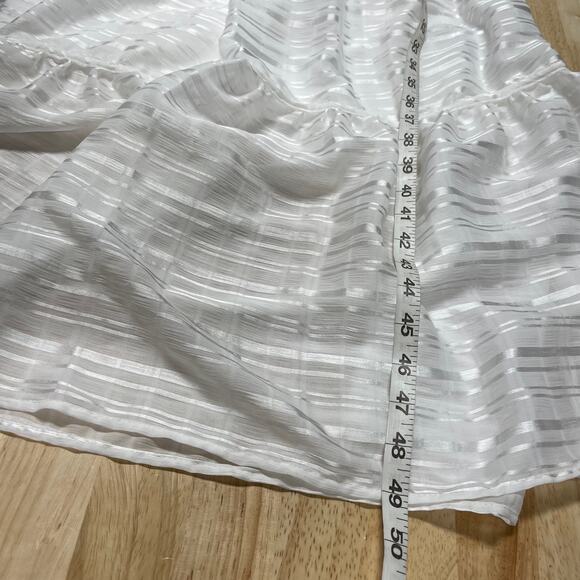 Ted Baker NWT Skylir Mixed-Media Midi Dress Size 2 (US 4-6) Ivory Sleeveless - Picture 8 of 10